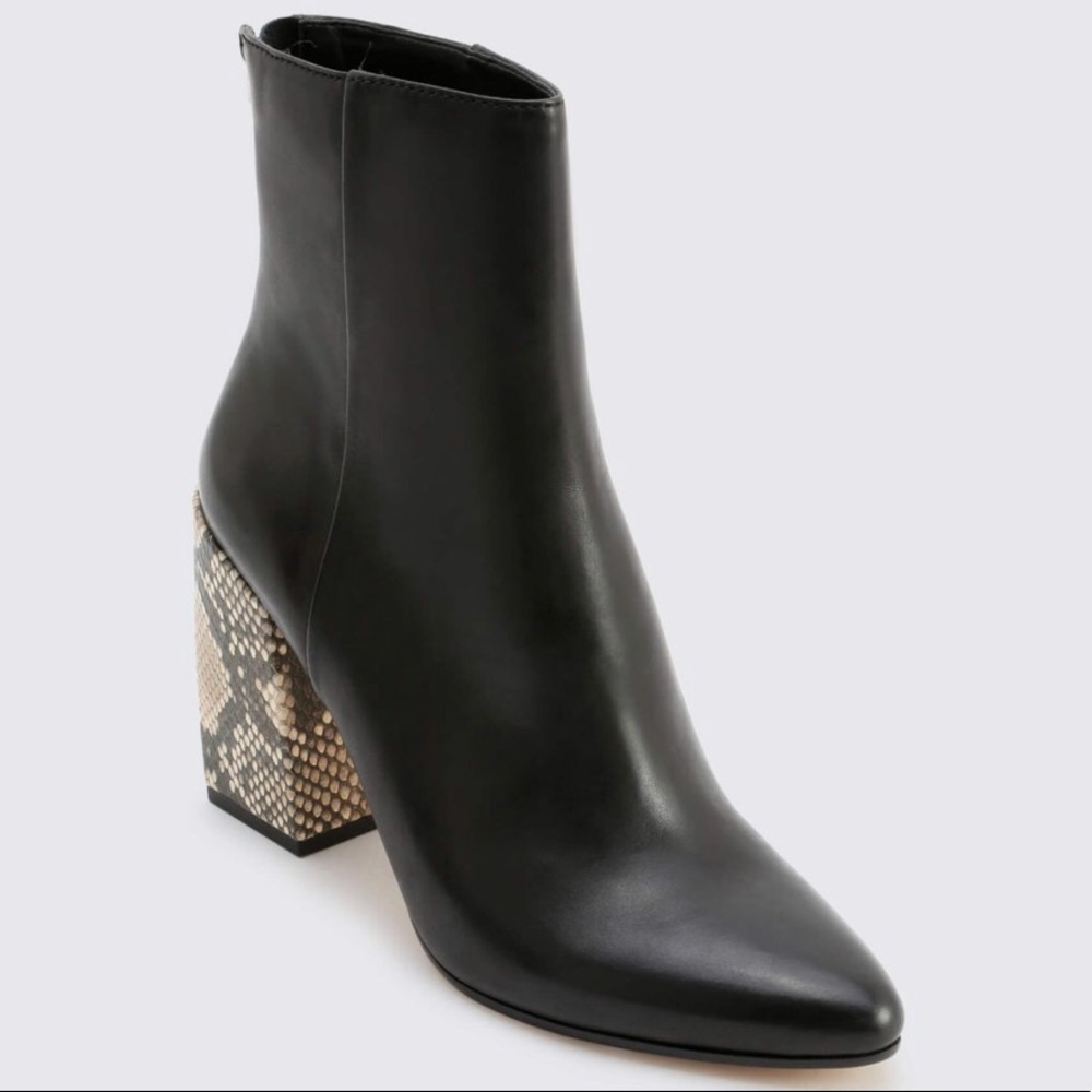 🍃💕Dolce Vita Leather Contrast Block Heel Bootie - Picture 6 of 8